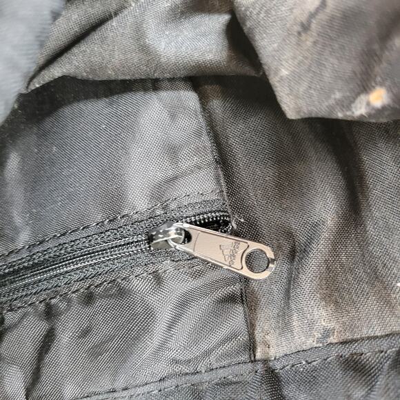 Adidas Thunder Drawstring Backpack 18" Black Blue 2 Zipper Sports School Gym - Picture 12 of 16